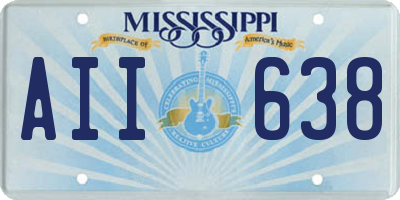 MS license plate AII638