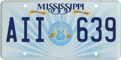 MS license plate AII639