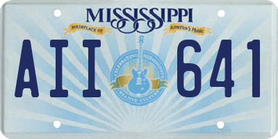 MS license plate AII641