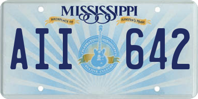 MS license plate AII642