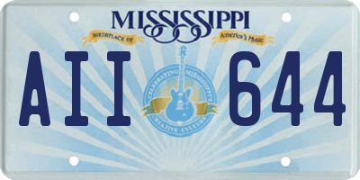 MS license plate AII644