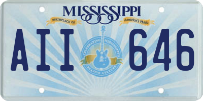 MS license plate AII646