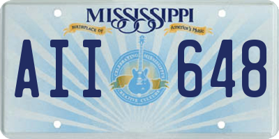 MS license plate AII648