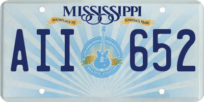 MS license plate AII652