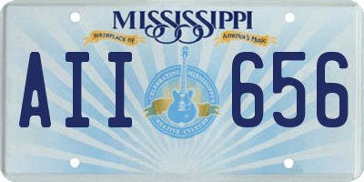 MS license plate AII656