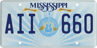MS license plate AII660