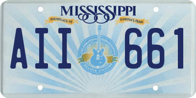 MS license plate AII661
