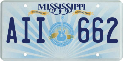 MS license plate AII662