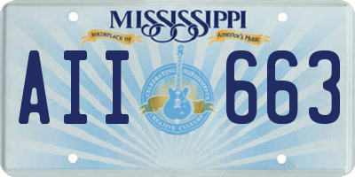 MS license plate AII663