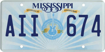 MS license plate AII674