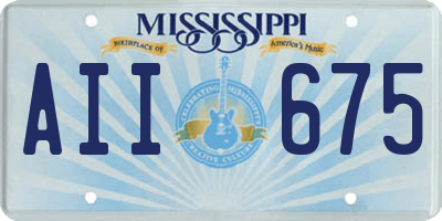MS license plate AII675