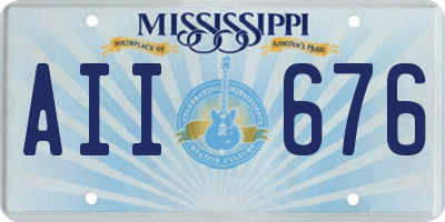 MS license plate AII676