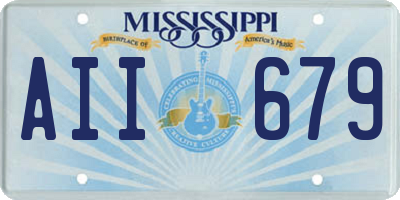 MS license plate AII679