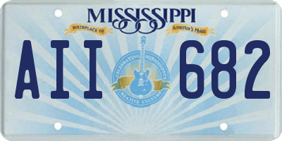 MS license plate AII682