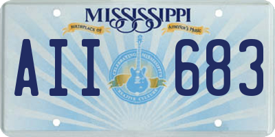 MS license plate AII683
