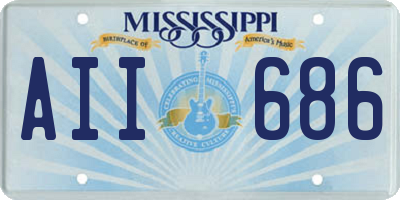 MS license plate AII686