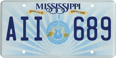 MS license plate AII689