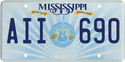 MS license plate AII690