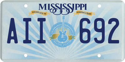 MS license plate AII692
