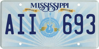 MS license plate AII693