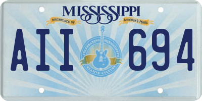 MS license plate AII694