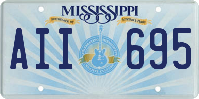 MS license plate AII695