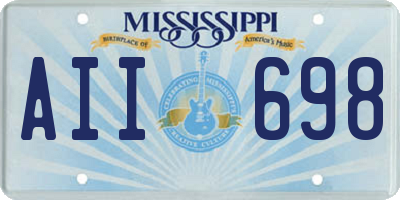 MS license plate AII698