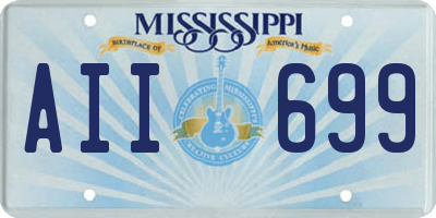 MS license plate AII699
