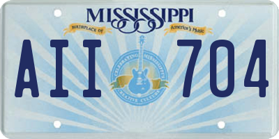 MS license plate AII704