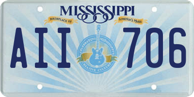 MS license plate AII706