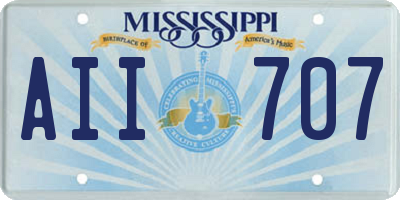 MS license plate AII707