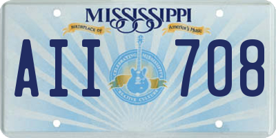 MS license plate AII708