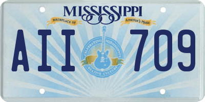 MS license plate AII709