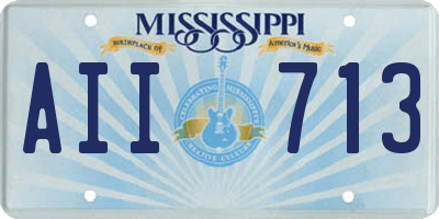 MS license plate AII713