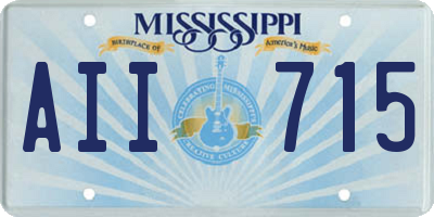 MS license plate AII715