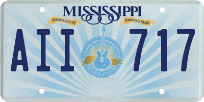 MS license plate AII717