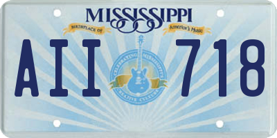 MS license plate AII718