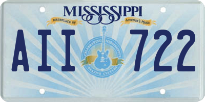 MS license plate AII722