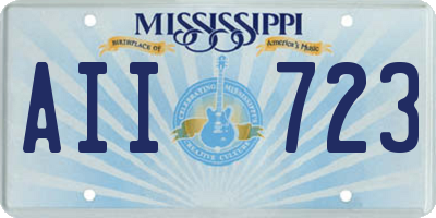 MS license plate AII723