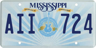 MS license plate AII724