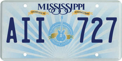 MS license plate AII727