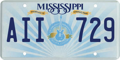 MS license plate AII729
