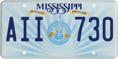 MS license plate AII730