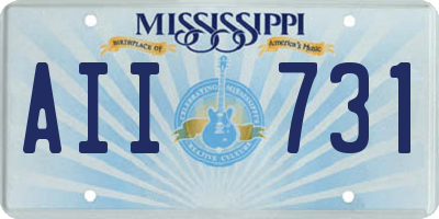 MS license plate AII731