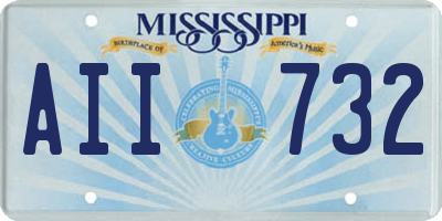 MS license plate AII732