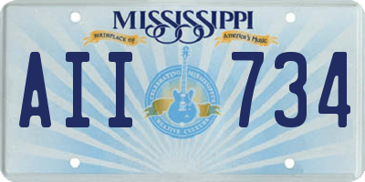 MS license plate AII734