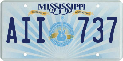 MS license plate AII737