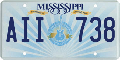 MS license plate AII738