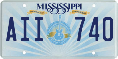 MS license plate AII740