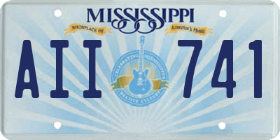 MS license plate AII741